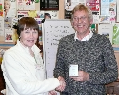 Jim receives the Gear mini shield from Anne